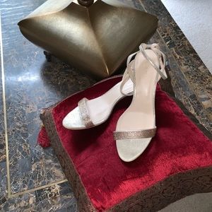 Gold Pelle Moda Evening Sandals